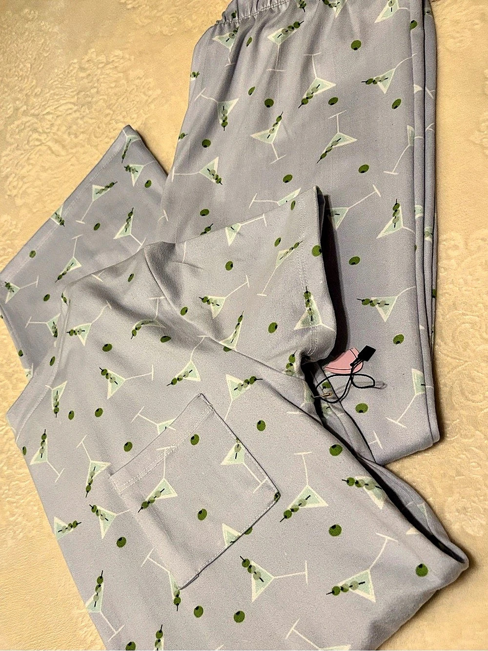 Spoiled Angel Martini Print Pajama Set